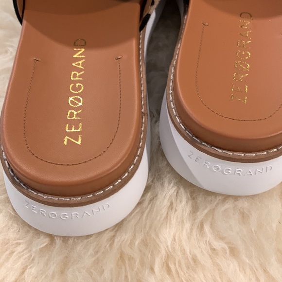 Cole Haan Zerogrand Calf Hair Leopard Slides NWOB - Picture 4 of 6